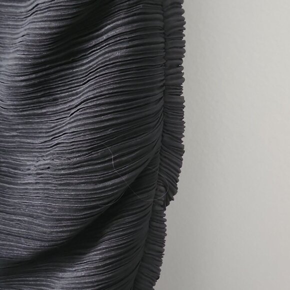 ROMEO & JULIETTE | strapless ruched dress bodycon ruffles lace flower black sz S - Picture 5 of 8